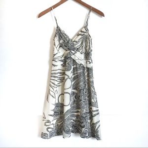 Theory Layna Silk Chiffon Printed Slip Dress Sz 0